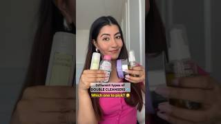 How to pick DOUBLE CLEANSER for your skin type 💦🤔 shorts doublecleansing [upl. by Gavriella]