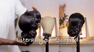 WIG STYLING ON A CANVAS  BRIDAL HAIRSTYLE [upl. by Airogerg]