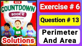 countdown book 4 unit 6 perimeter amp area countdown4 ex 6 q13new Oxford countdown 4 class 4 maths [upl. by Ailedo]