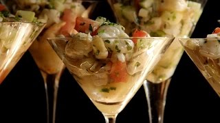 Ceviche  Zeevruchtensalade met garnalen en coquilles [upl. by Aklim]