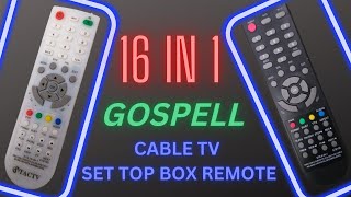 16 IN 1 CABLE SET TOP BOX REMOTE  GOSPELL REMOTE  CABLE TV REMOTE  CABLE SET TOP BOX  TV REMOTES [upl. by Carbone33]