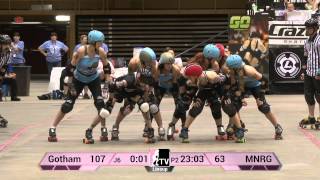 WFTDA Roller Derby Minnesota RollerGirls v Gotham Girls Roller Derby 2013 D1 Playoffs [upl. by Nesnar]