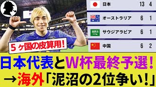 【海外の反応】泥沼の2位争いに中国代表が参戦！サッカー日本代表と同組5ヶ国の第5節思惑や皮算用！諦めないインドネシアをサウジアラビアはどう見たか【サッカー日本代表W杯アジア最終予選ハイライト】 [upl. by Ebba481]