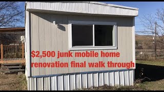 Junk mobile home renovation final walkthrough [upl. by Ewens]