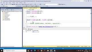 70MATHEMATICAL FUNCTIONS  ABSFLOORCEILINGROUND FUNCTION IN SQL  TELUGU [upl. by Dekow160]