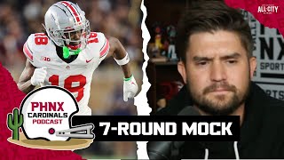 Tempers flare and Arizona Cardinals rebuild the trenches in first 7Round 2024 NFL Mock Draft [upl. by Henleigh615]