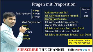 Fragen mit Präposition  WoKomposita  WoCompounds  Learn German Intermediate B1 Learn German [upl. by Alie]