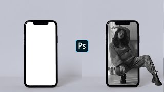 How to create an iPhone X Mockup  Photoshop Tutorial  Add any photo to iPhone Screen [upl. by Babs453]