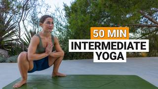 50 Min Full Body Yoga Flow  Intermediate Stretch amp Flow [upl. by Murrah]