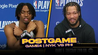 Knicks76ers Postgame Brunson Maxey OG Coaches Reactions  GM4 2024 ECR1 [upl. by Celeski]