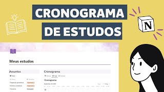 Como montar um cronograma para estudos no notion  Diário semanal e mensal [upl. by Dorej]