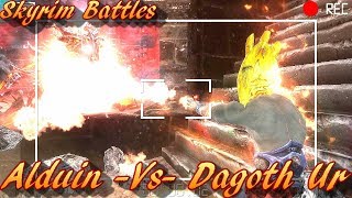 Skyrim Battles  BONUS  Dagoth Ur Vs Alduin Legendary Settings [upl. by Drandell]