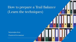 How to prepare Trail balance I For Commerce Class 11 CA Foundation and MBA students [upl. by Emixam]