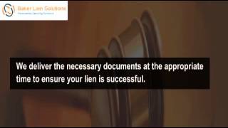 Baker Lien Services  Construction Lien Release  File a Mechanics Lien [upl. by Yttiy913]