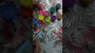 Tulip flower making with pista shell trendingshorts likeandsubscribe [upl. by Bevin]