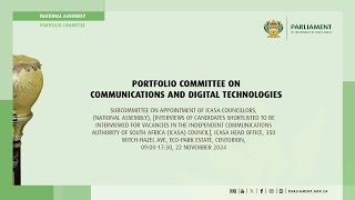 Portfolio Committee on Communications and Digital Technologies 22 November 2024 [upl. by Airotal523]