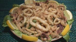 Fried Calamari Recipe In the Kitchen noone can hear you scream [upl. by Howell]