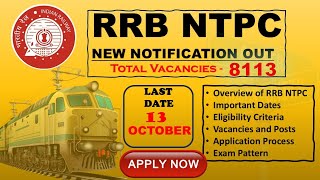 RRB NTPC 2024 Notification  8000 Vacancies  How to Apply amp Exam Tips [upl. by Libove]