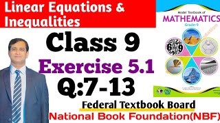 Class 9 Exercise 51 Q713 NBF Maths Ex 51 Q713 Class 9th federal board FBISE Math national Book [upl. by Ahsinav138]