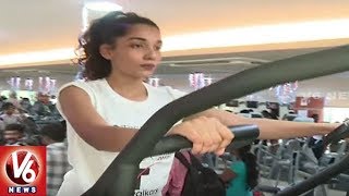 Models Workout At Talwalkars Gym For Miss Hyderabad 2017  V6 News [upl. by Whiney700]