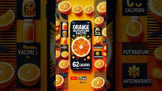 quotOrange Nutrition Explained in 60 Secondsquot orange 60secshealthfact [upl. by Hewes72]