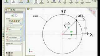 SolidWorks 3D CAD Lesson Unit Circle Radius and Geometry [upl. by Marlyn46]