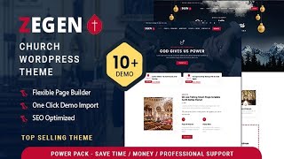 Zegen  Church WordPress Theme Free Download [upl. by Ehtylb666]