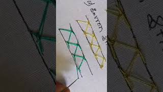 sevron stitch Day 12  day 100challengenew embroidery trending youtubevideo viralvideo design [upl. by Kathleen15]