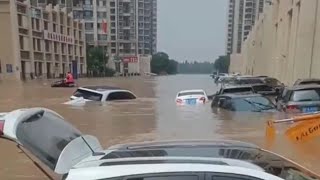 Rivers overflow levees break in China Villages and Cities submerged in up to 5 meters of water [upl. by Naimad]