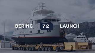 New built B72 Explorer launched at Bering Yachts [upl. by Oranneg832]