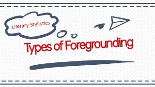 Types of Foregrounding  Foregrounding  Literary Stylistics in UrduHindi [upl. by Esau]