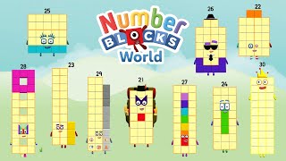 Numberblocks World 3  Meet Numberblocks 2130 and Learn How to Trace Their Numerals  BlueZoo Game [upl. by Leilani]