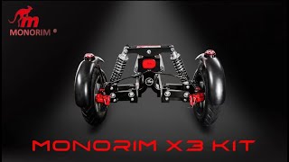 Monorim X3 kit show time Three wheels for xiaomi m365pro1pro2mi3 scooter and m365pro frames [upl. by Parthen]