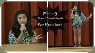 Winning Student Council Speech For President  Charisma Joy [upl. by Ahseinaj]