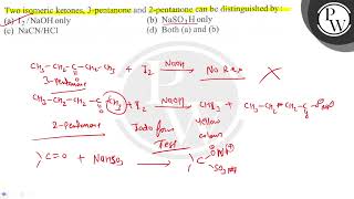 Two isomeric ketones 3pentanone and 2pentanone can be distinguis [upl. by Iggie]