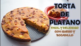 TORTA DE PLATANO CON QUESO Y BOCADILLO [upl. by Elacim648]