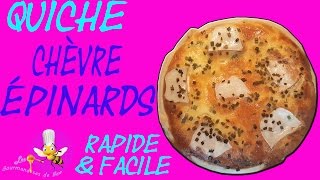 recette quiche epinards  Spinach and goat cheese quiche  LES GOURMANDISES DE BEE [upl. by Enidlarej]