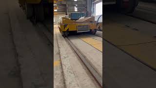 Reallife OperationIndustrial Rail Steel Coil Transfer Cart Application [upl. by Toblat250]