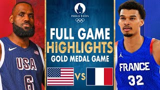 Team USA vs France FULL GAME Highlights  Aug 10 2024  Olympic Basketball Final NBA 2K24 [upl. by Darelle]