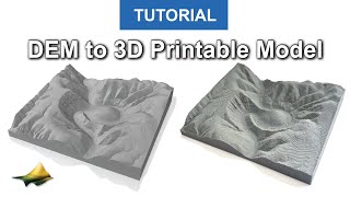 How to Generate a 3D Printable Model from a DEM [upl. by Sakhuja]