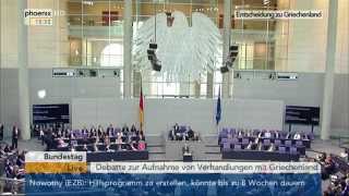 Bundestag Gregor Gysi zur Stabilitätshilfe zugunsten Griechenlands am 17072015 [upl. by Annahsad]