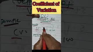 Coefficient of Variation short shorts shortsfeed education maths cv coefficient of Variation [upl. by Luby]