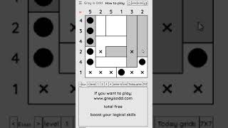 Grey is Odd  Today grids Solution level 3 6X6 dated 10192024 logicpuzzles logicgames games [upl. by Atival]