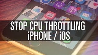 Disable CPU Throttling on iPhone [upl. by Annaegroeg]