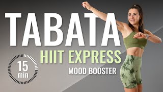 15 min FUNNY TABATA EXPRESS WORKOUT Mood Booster  Full Body Cardio Standing Workout [upl. by Candyce]