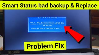 SMART Status Bad Backup and Replace Problem Fix  how to fix smart status bad backup and replace [upl. by Arikal]