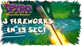 Spyro Reignited Trilogy Trophy Guide 3 fireworks within 15 seconds Feuerwerk Raketen Trophäe PS4 [upl. by Ivory]