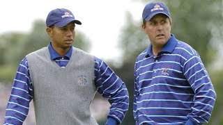 Tiger Woods and Phil Mickelson 2004 Ryder Cup highlights [upl. by Aelanna]