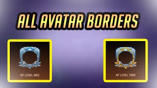 UP TO LEVEL 1900  ALL AVATAR BORDERS EXP MAX LEVEL REWARDS  Rocket League Ranks Item Showcase [upl. by Ame]