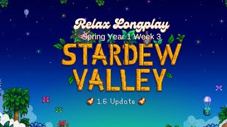 Stardew Valley 169 Update  Spring Y1 Week 3  Relax Longplay No Commentary [upl. by Allyson]